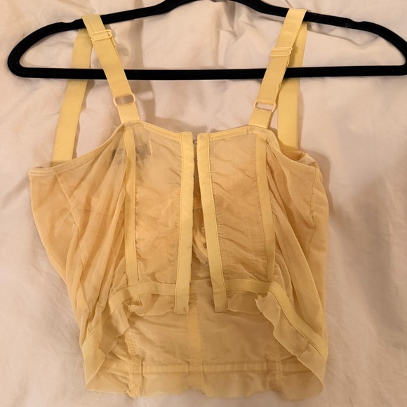 DANIELLE GUIZIO PEARL ZITA MESH CORSET TOP - Picture 3 of 6